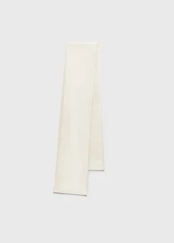 Satin tuxedo scarf macadamia