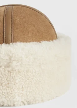 Shearling winter hat biscuit