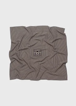 Signature monogram silk blanket scarf black