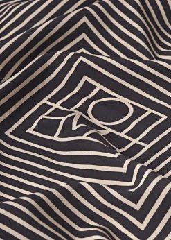 Signature monogram silk blanket scarf black