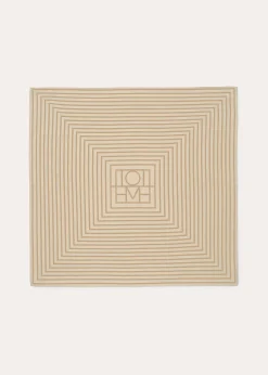 Signature monogram silk scarf peanut butter