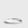 Signature pavé bracelet silver