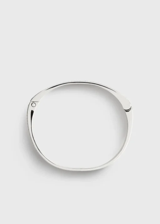 Signature pavé bracelet silver