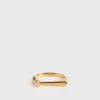 Signet diamond midi ring 18kt gold