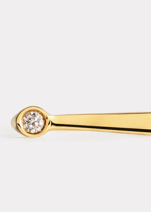 Signet diamond midi ring 18kt gold