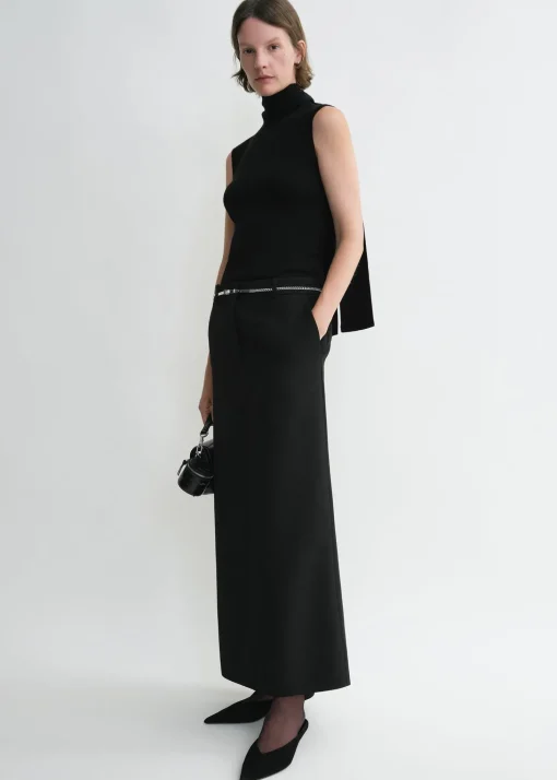 Sleeveless scarf knit black