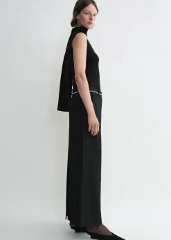 Sleeveless scarf knit black