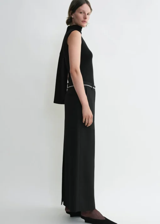 Sleeveless scarf knit black
