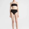 Smocked bikini bottoms tortoise