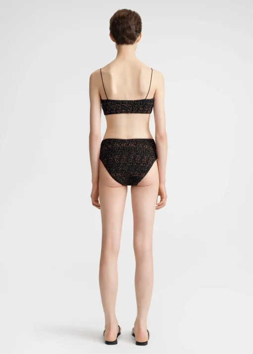 Smocked bikini bottoms tortoise