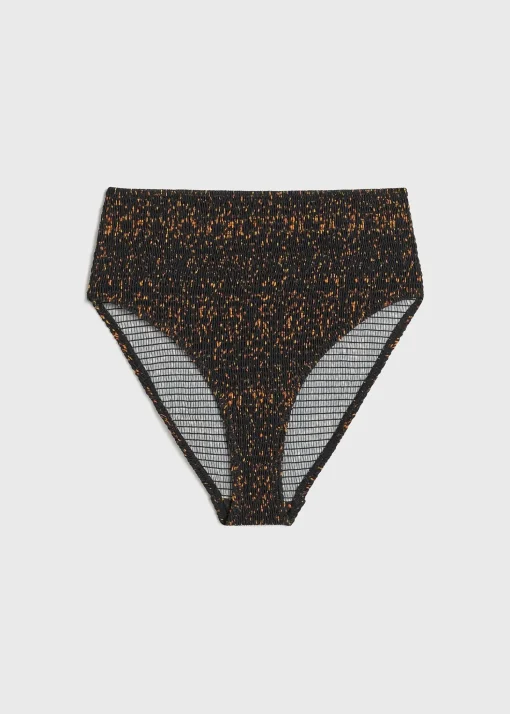 Smocked bikini bottoms tortoise