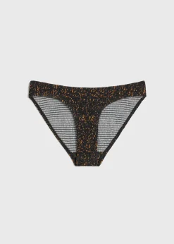 Smocked mini bikini bottoms tortoise