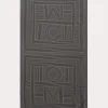 Striped monogram cotton silk sarong black