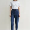 Tapered leg denim dark blue