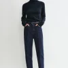 Tapered leg denim dark indigo