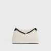 T-Lock canvas clutch ecru/black