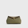 T-Lock canvas clutch khaki green