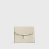 T-Lock leather cardholder fawn