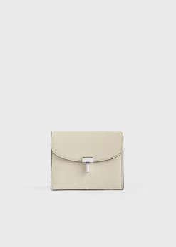 T-Lock leather cardholder fawn