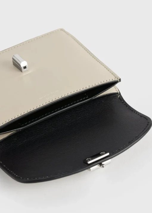 T-Lock leather cardholder fawn