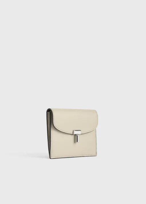 T-Lock leather cardholder fawn