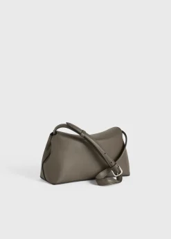 T-Lock leather clutch ash