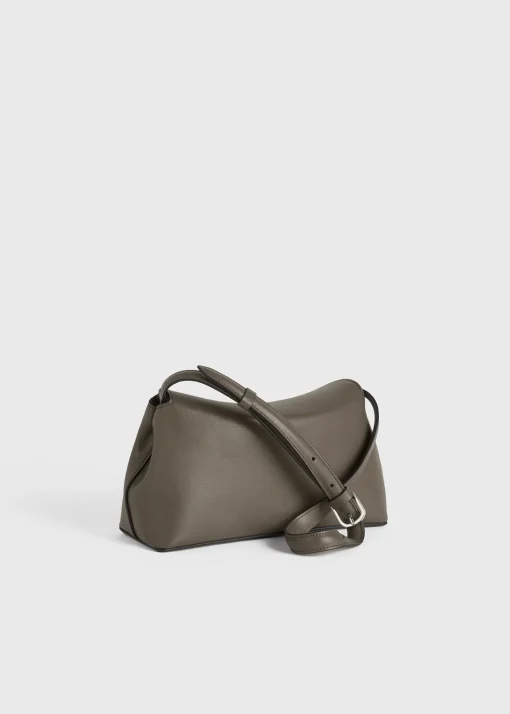 T-Lock leather clutch ash