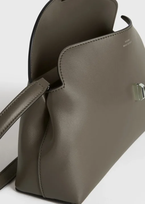 T-Lock leather clutch ash
