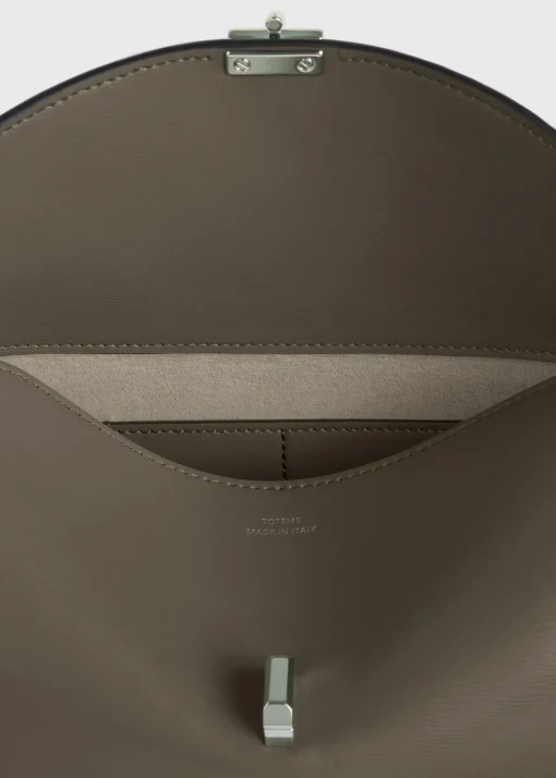 T-Lock leather clutch ash