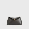 T-Lock leather clutch bark