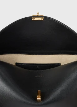 T-Lock leather clutch black