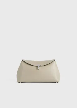 T-Lock leather clutch fawn