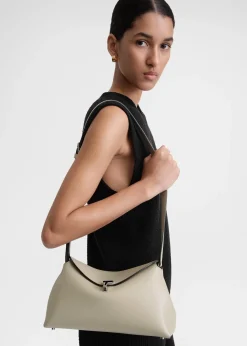 T-Lock leather clutch fawn