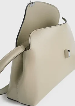 T-Lock leather clutch fawn