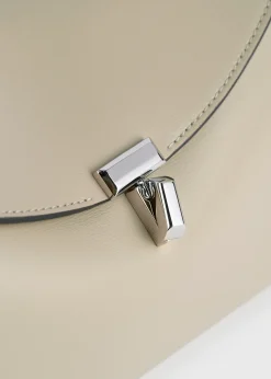 T-Lock leather clutch fawn