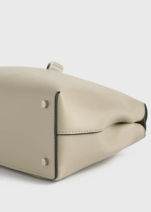 T-Lock leather clutch fawn