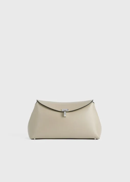 T-Lock leather clutch fawn