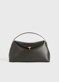 T-Lock leather top handle bark
