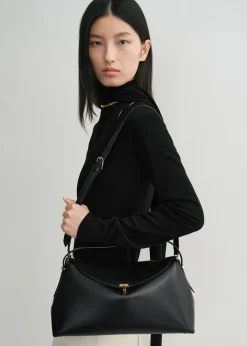 T-Lock leather top handle black