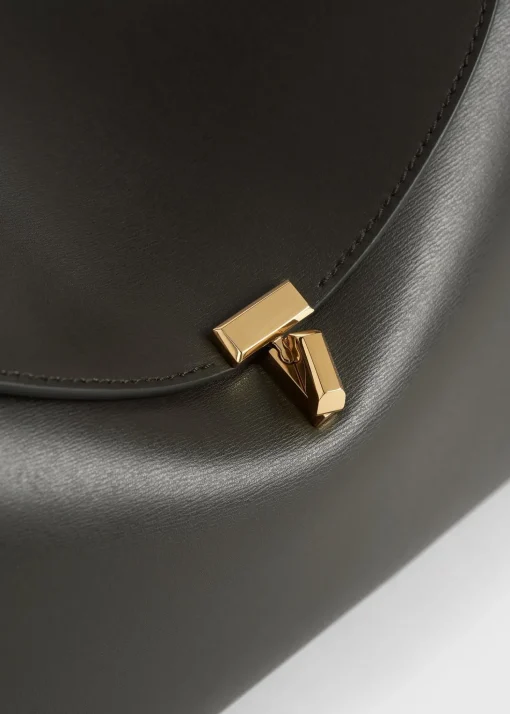 T-Lock leather top handle bark