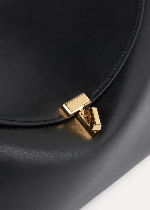 T-Lock leather top handle black