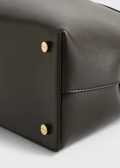 T-Lock leather top handle bark
