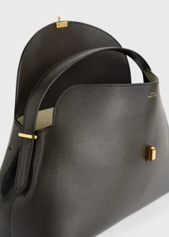 T-Lock leather top handle bark