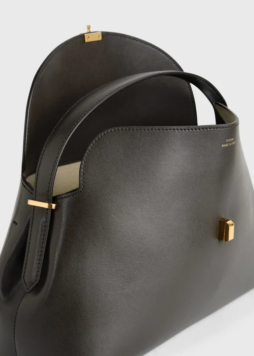 T-Lock leather top handle bark