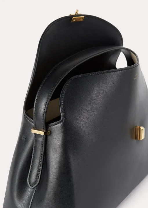 T-Lock leather top handle black