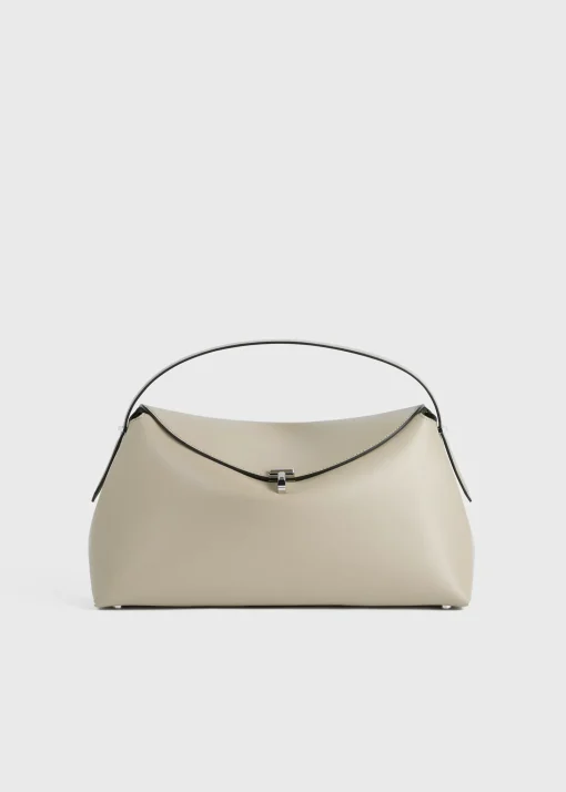 T-Lock leather top handle fawn