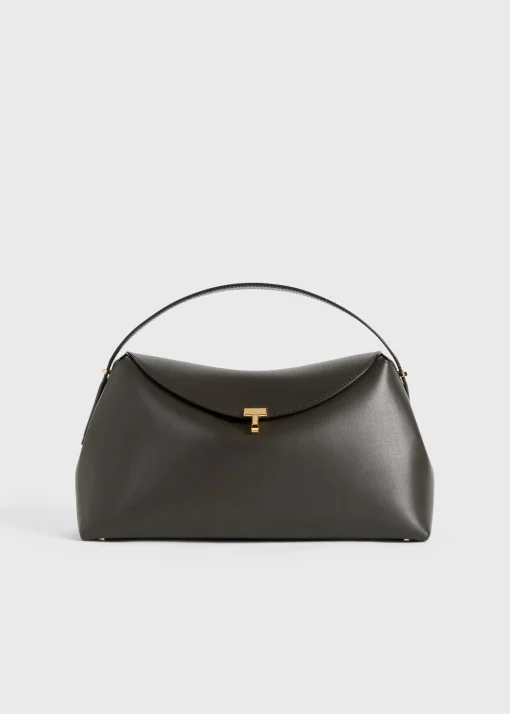 T-Lock leather top handle bark