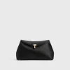 T-Lock pony hair clutch black