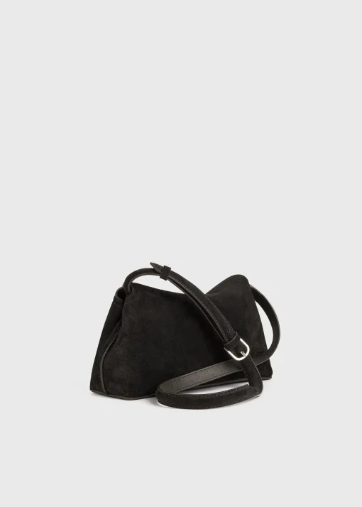 T-Lock suede clutch espresso