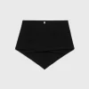 Triangle wool cashmere scarf black